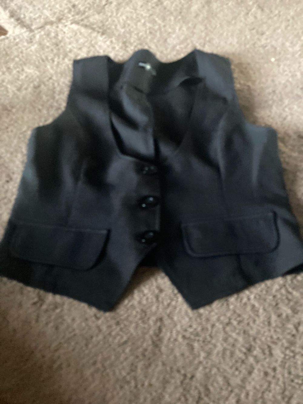SHEIN Women's Black Button-Up Tailored Vest